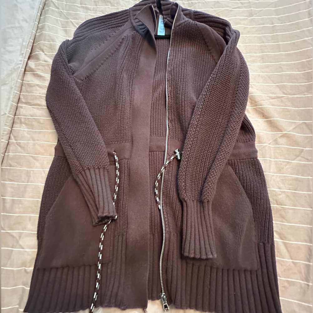 Lou and Grey brown ribbed cardigan